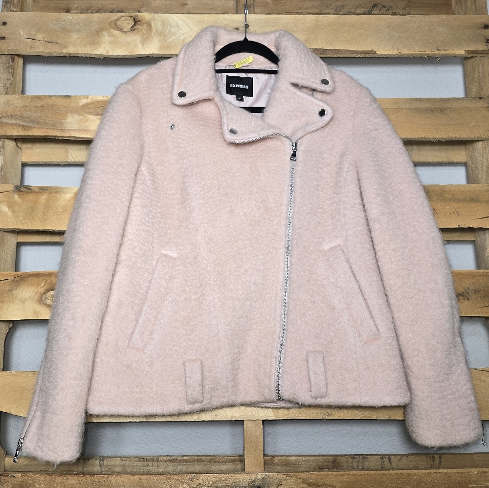Express Women's Pink Jacket Size:L